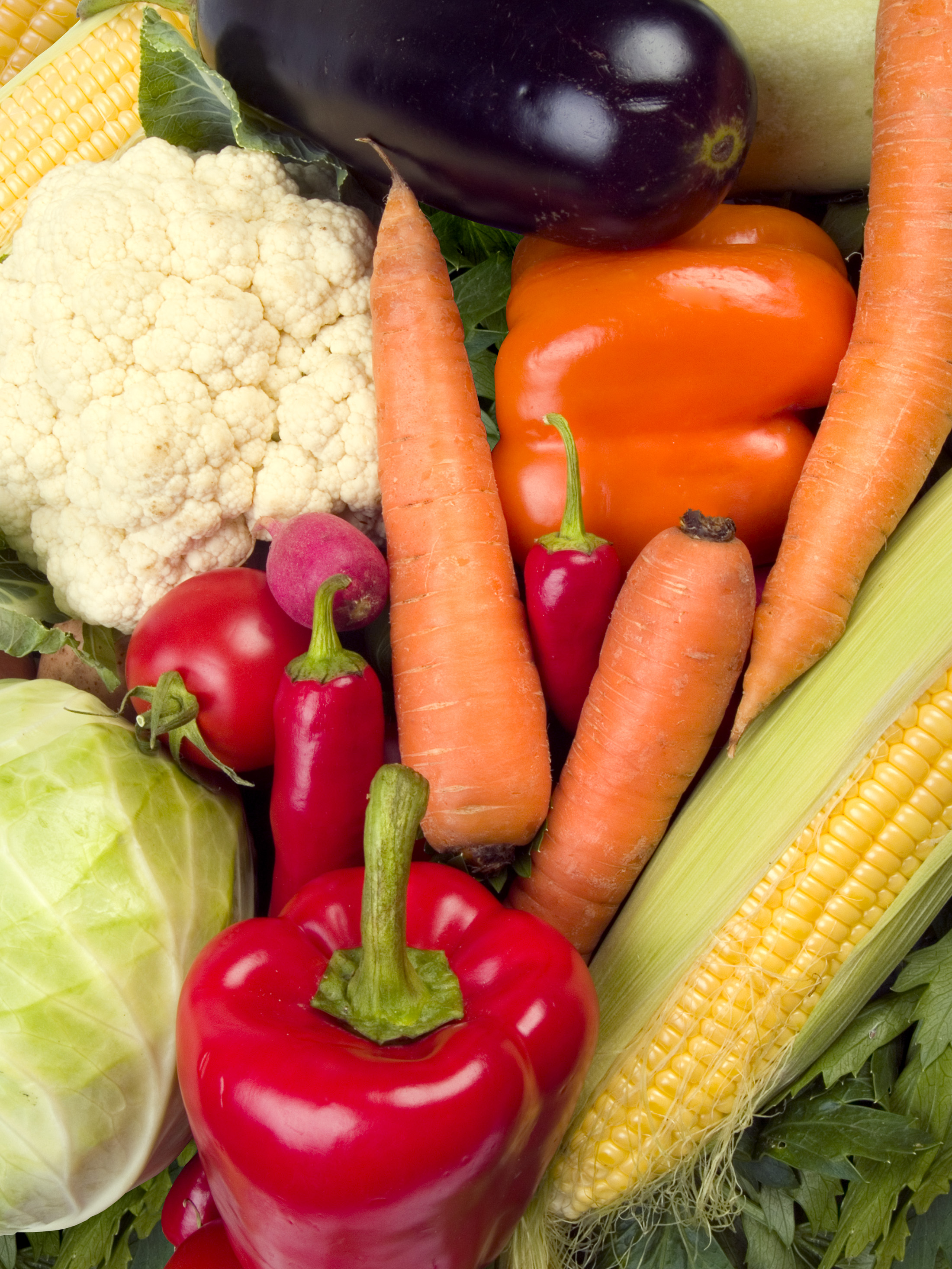 Fresh vegetables background